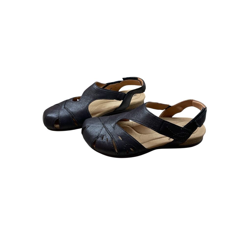 Earth Birdine Sandals Size 8.5 M Leather Comfort Slingback Womens  Dark Brown